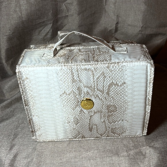 Joy Mangano Python Large Better Beauty Case 4 Storage Accessories Case Organizer - Picture 8 of 9